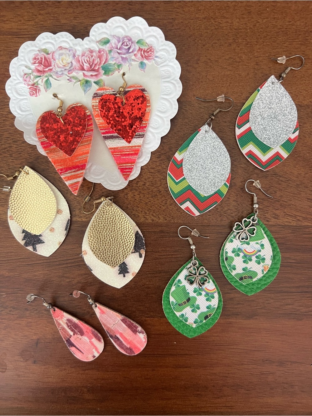 Leather earrings- Bundle